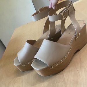 Marc Fisher Neutral Platform Sandals